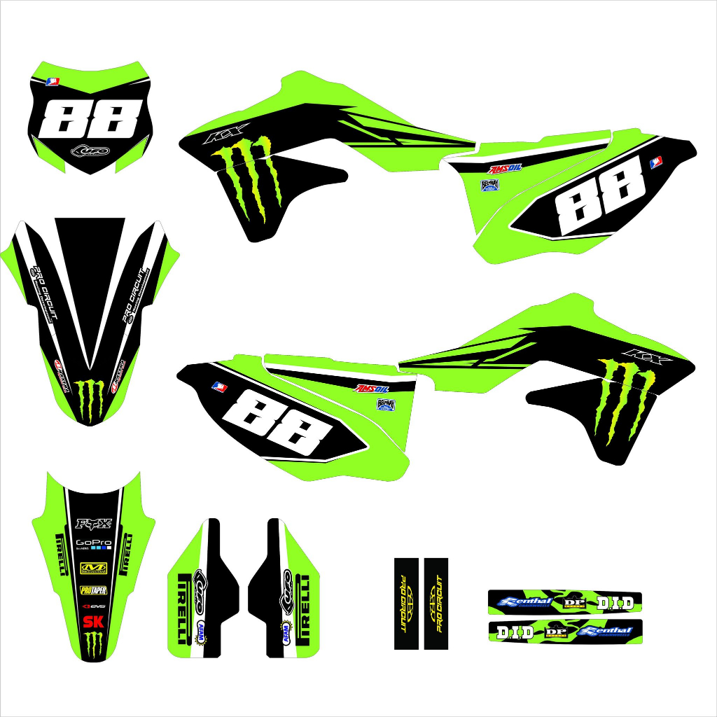 Kawasaki KX 250 ( 2013 - 2016 ) Graphics kit Sticker Decal | Shopee ...