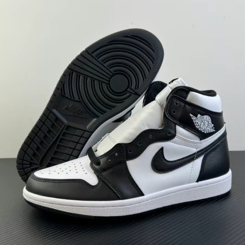 UA Casual Shoes Air Jordan 1 High Retro Panda Black White Rubber ...