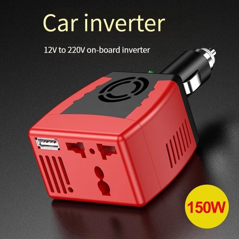 200W 150W Car Power Inverter 12V Dc To 220V Ac + 5V Usb Port Laptop