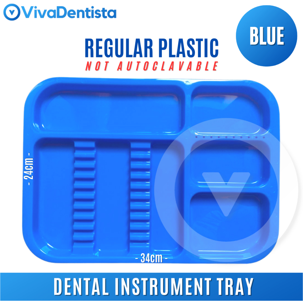 Dental Instrument Tray with Divider, Autoclavable Plastic High Grade PP