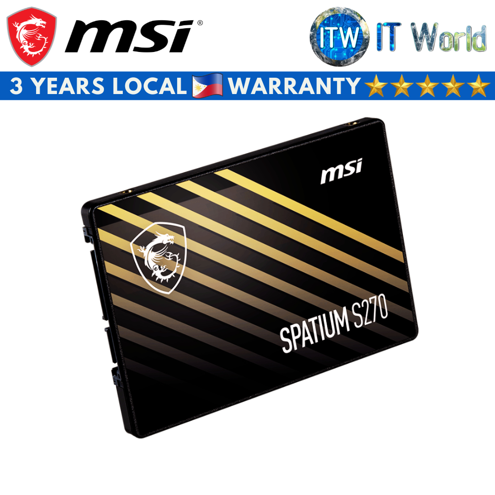 MSI Spatium S270 SATA 2.5" 480GB 3D NAND Internal Solid-State Drive ...