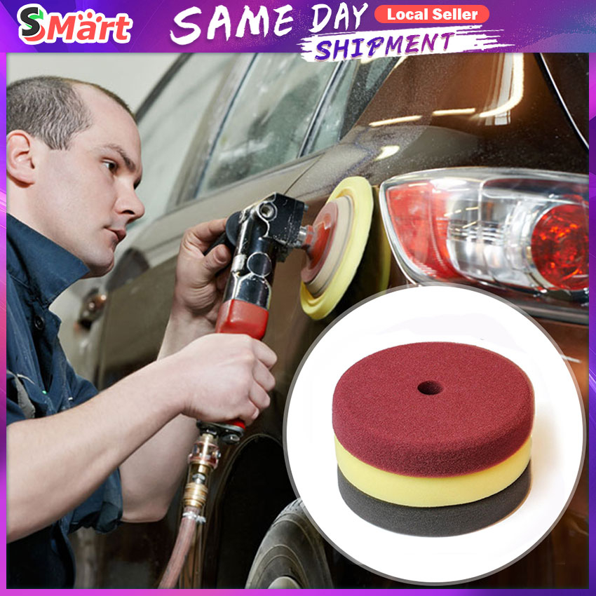 3PCS/SET 7inch Buffing Pad Sponge Waxing Circular Cleaning Workshop ...