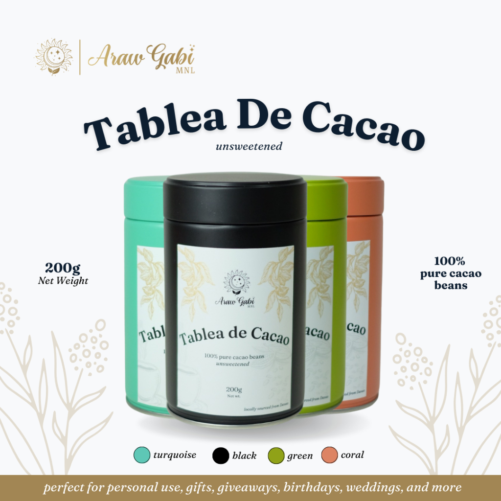 Tablea De Dacao In Tin Can, Locally Sourced From Davao (Pure Cacao