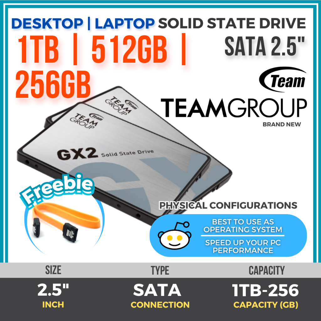 TEAMGROUP 512GB SSD 2.5 SATA GX2