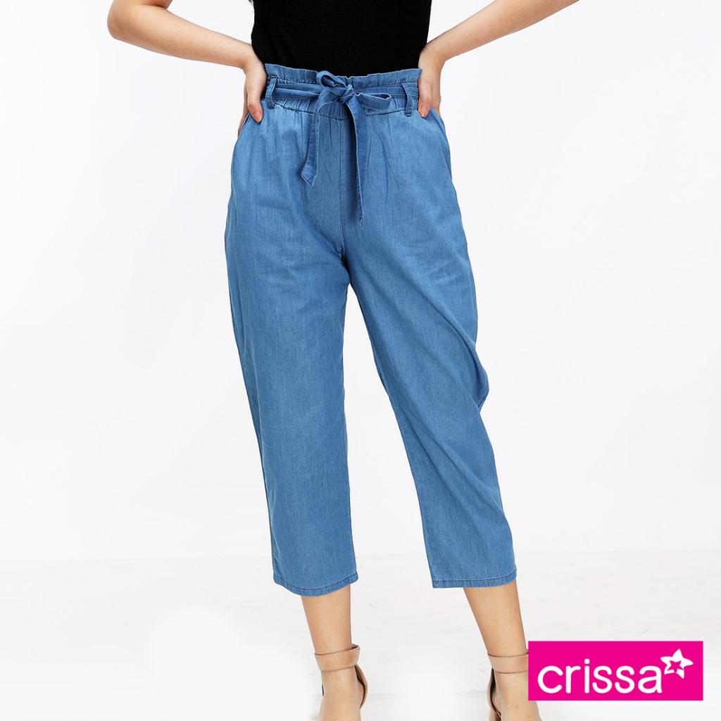 Capri Pants for Women Fashion Lace Printing Jeans Stretch Plus Size Splice  Elastic Waist Casual Leggings Pants, Dark Blue, Large : :  Clothing, Shoes & Accessories