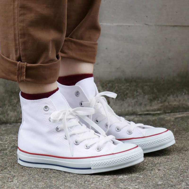 Converse high cut Chuck Taylor All Star Core Men s and women s shoes color all white Student shoes Shopee Philippines