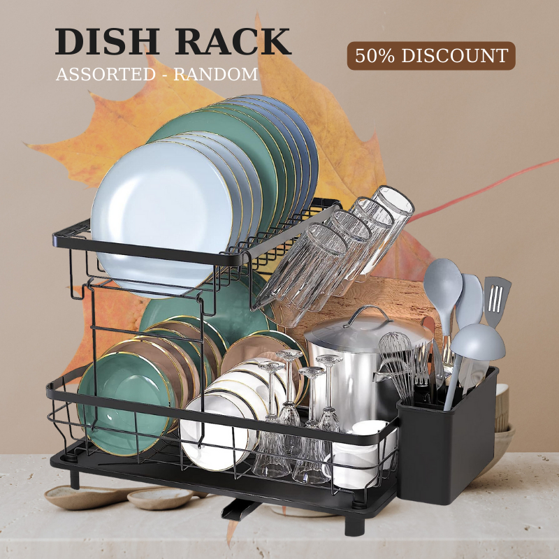 Plate Storage Dish Rack Organizer with Drying Rack z2 Shopee