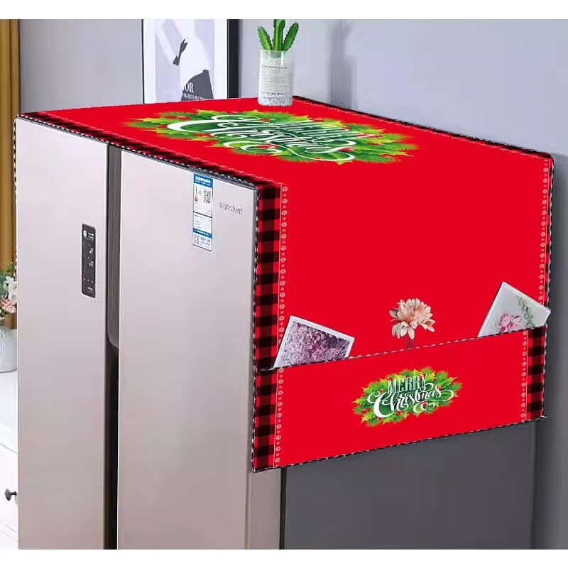 Refrigerator Cover Christmas Design Ref Cover | Shopee Philippines