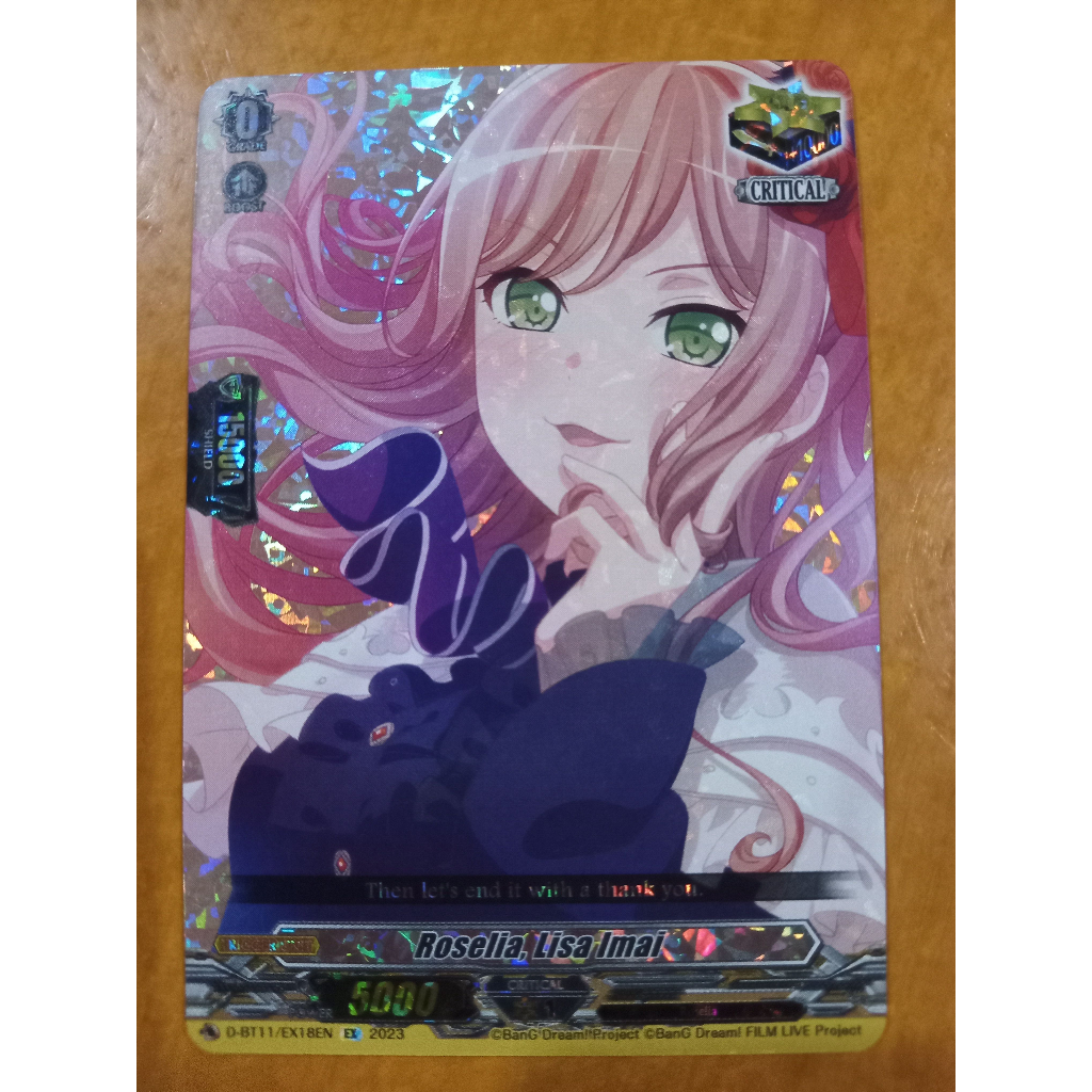 CFV Roselia, Lisa Imai EX D-BT11 DZ-BT03 Bang Dream! Cardfight Vanguard ...