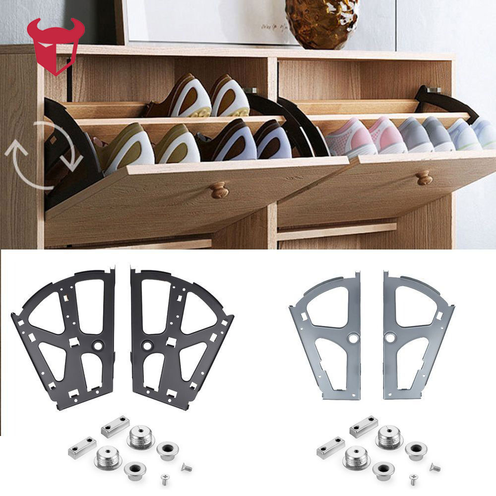 1 Pair Hinges 1/2/3 Layers Shoe Flip Frame Shoe Rack