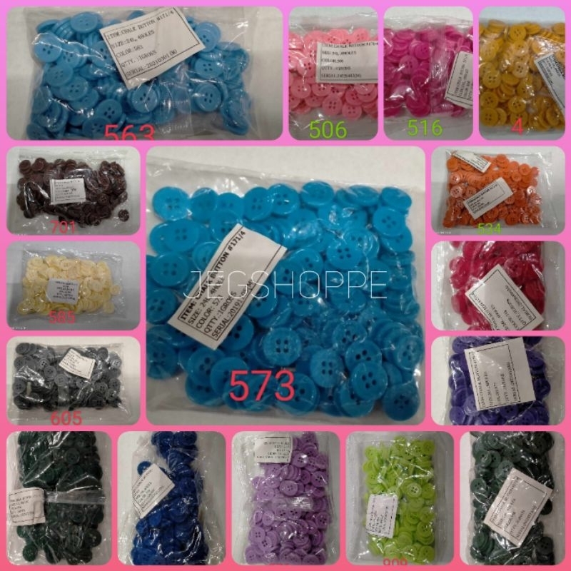 BUTTONS CHALK 171 24X4 (15mm) 144 PCS PER PACK [Sewing Accessories ...