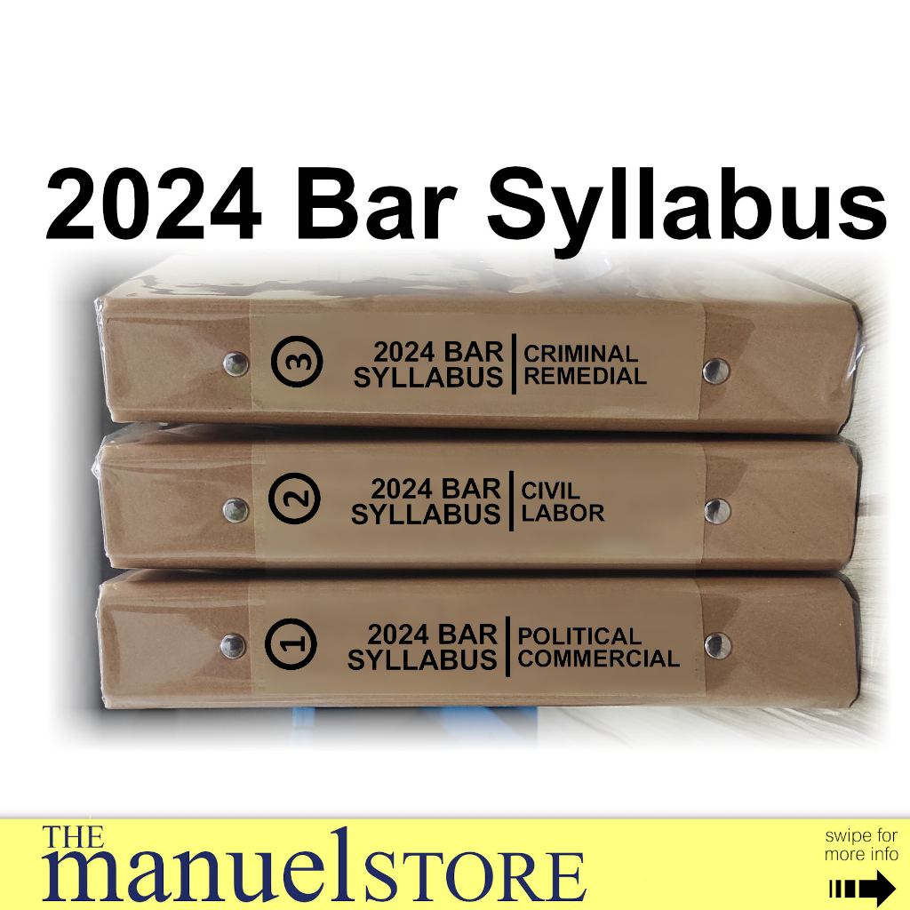 Bar Syllabus (2024) Binder Notebook Examination Exam Outline Lopez