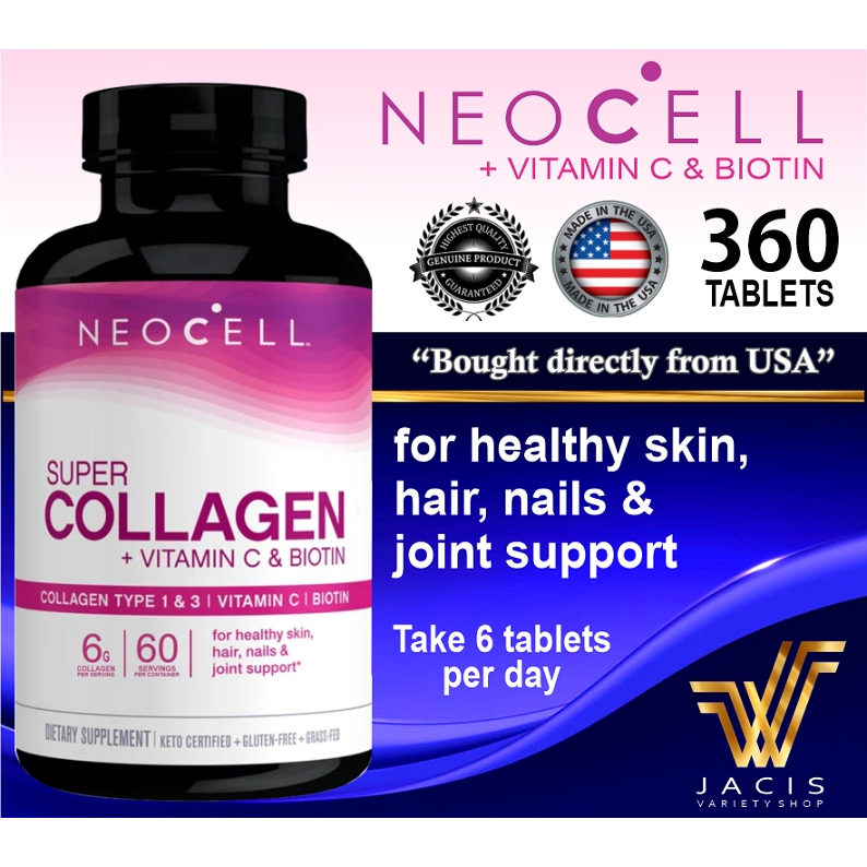 Neocelle Super Collagen + Vitamin C + Biotin 360 Tablets Exp Date Mar ...