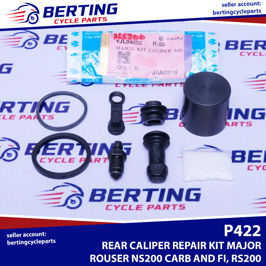 REAR CALIPER REPAIR KIT MAJOR Rouser NS200 Carb and FI RS200 Genuine YJL04005 Shopee Philippines