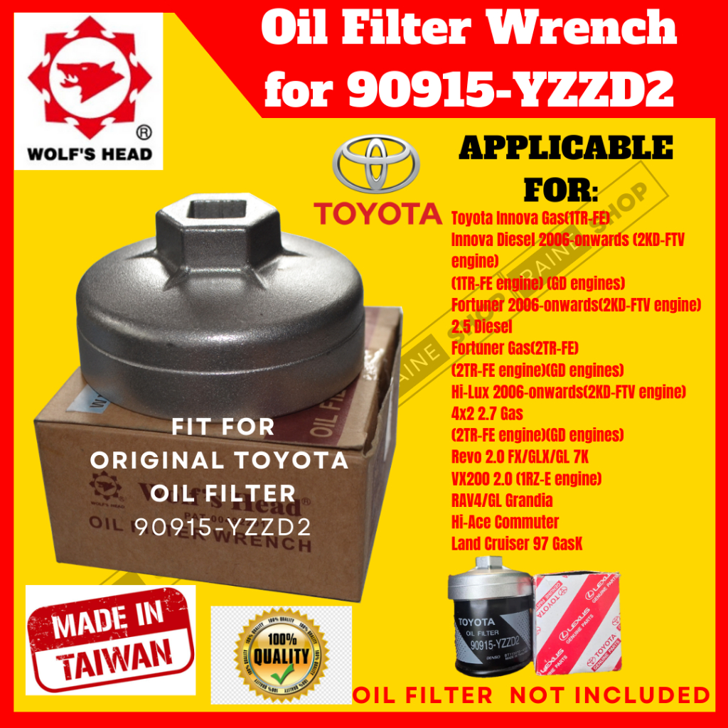 Oil Filter Wrench for Orig Toyota Oil Filter 90915YZZD2 Toyota Innova