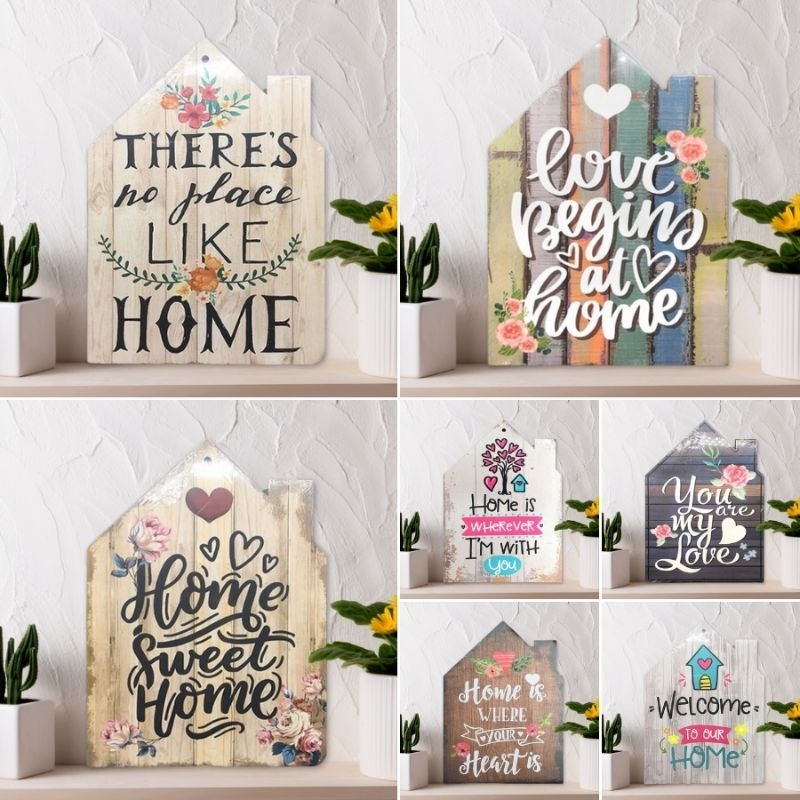 Wooden Quote Wall Decor House Style Wall Decor Vintage Home Decoration ??? House Shape ???20 x 30 cm ...
