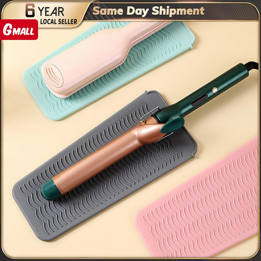 【Fast Delivery】 Heat Resistant Silicone Mat Pouch for Curling Irons