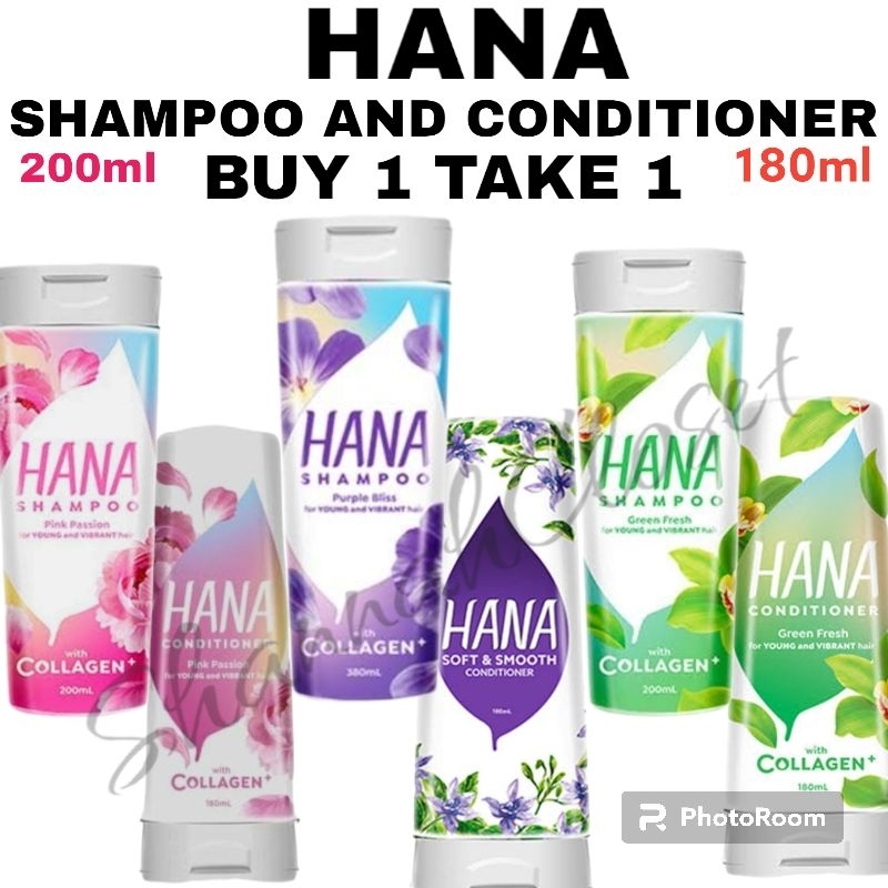 HANA SHAMPOO and CONDITIONER PURLPE BLISS WITH COLLAGEN Shopee