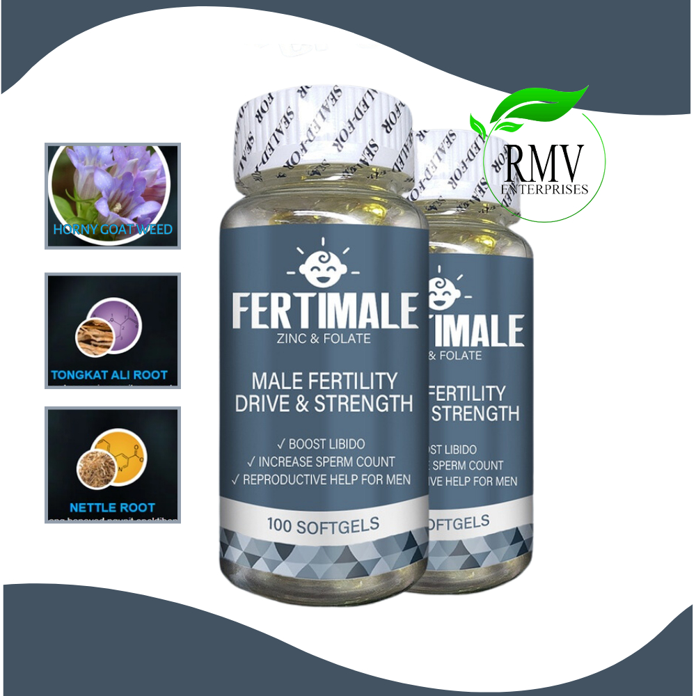 Sperm Booster Zinc And Folate For Sex Drive Sperm Count Sperm Quality Fertimale 100 Softgel 