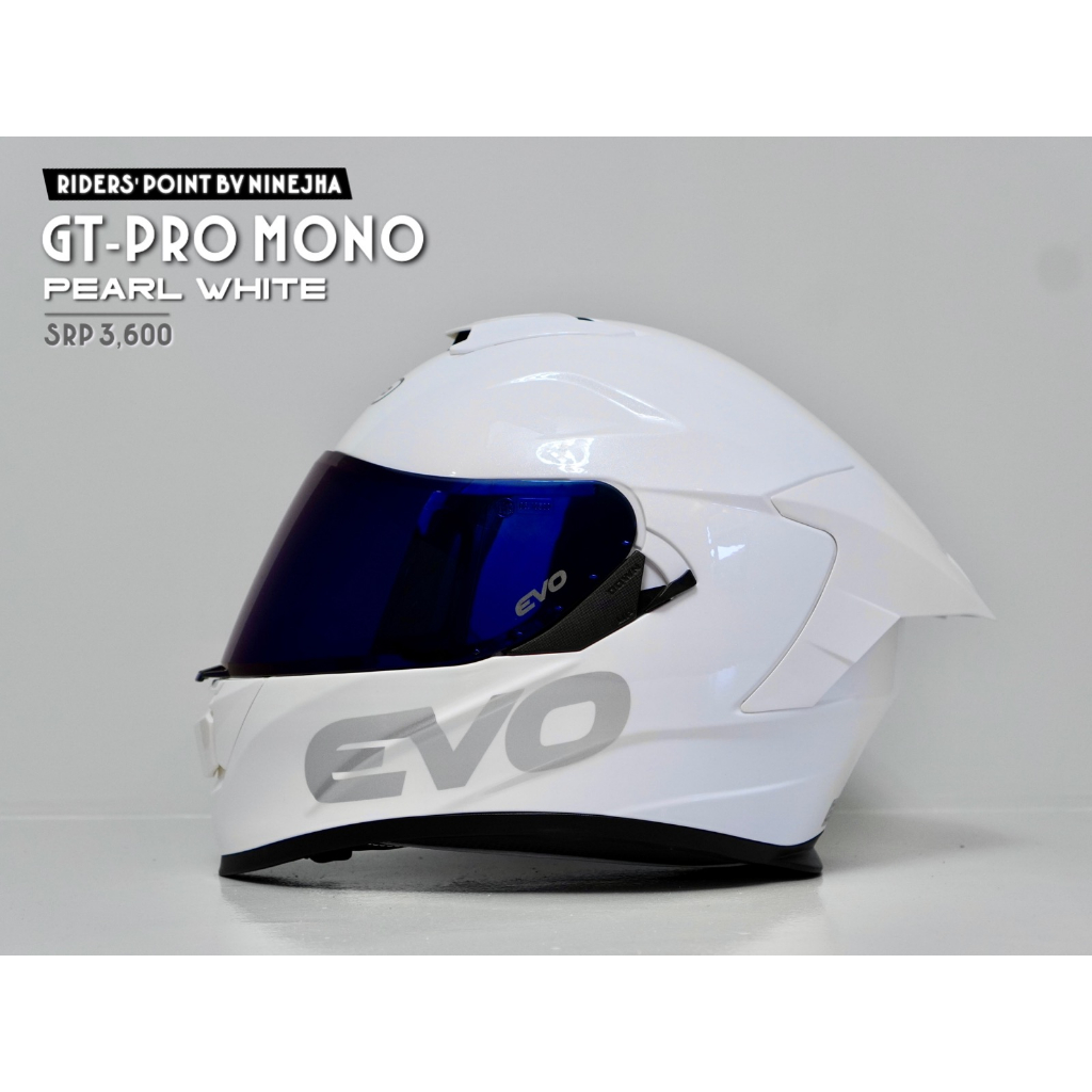 EVO GTPRO (PEARL WHITE) FULL FACE HELMET Shopee Philippines