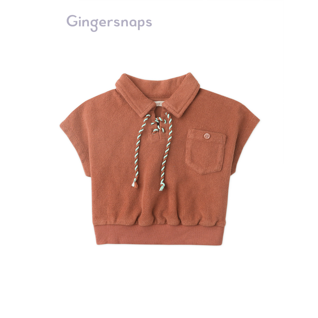 Gingersnaps Cable Smocked Top with Ruffle Edge and Side Ties main image 0