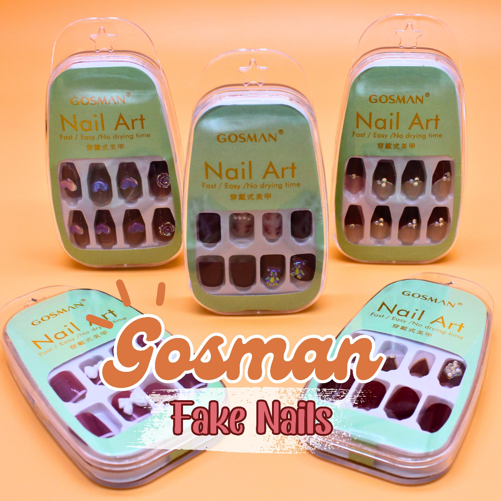【GnG】Cosmetics 24pcs Set of Fakenails Square and Ballerina Shapes of ...