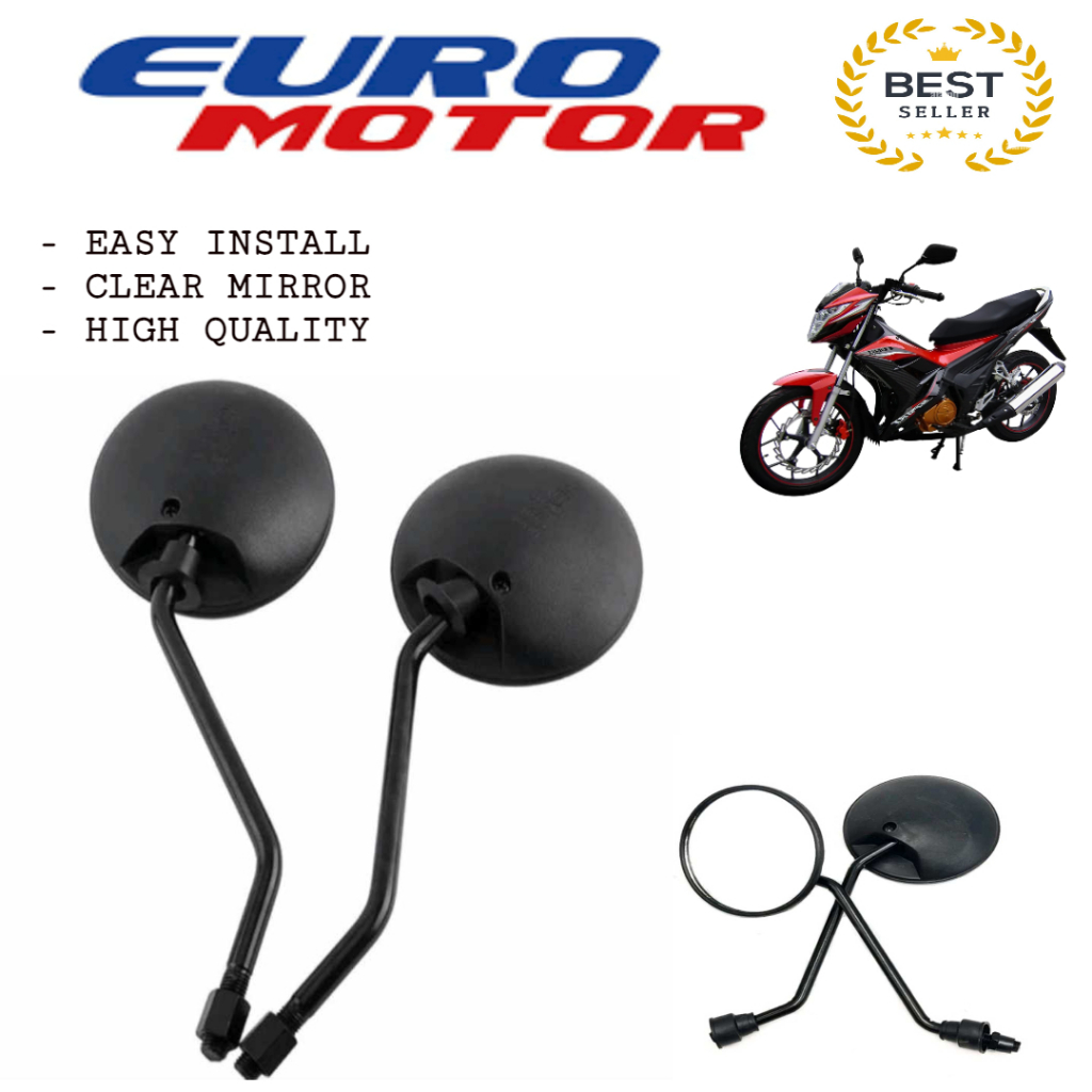 EURO RAPIDO 110 Motorcycle Side Mirror Clear Mirror Long Stem