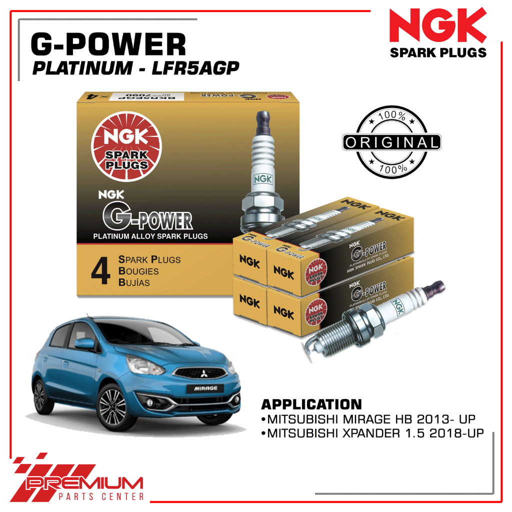 NGK LFR5AGP GPower Platinum Spark plug (1 SET / 4 PCS) for Mitsubishi