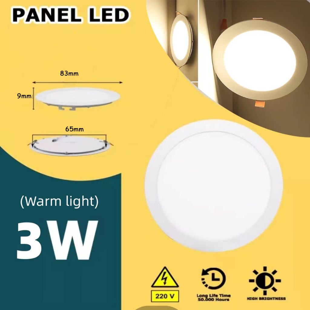 Ultrathin Panel light pinlight LED Downlight Round Ceiling Light Square ...