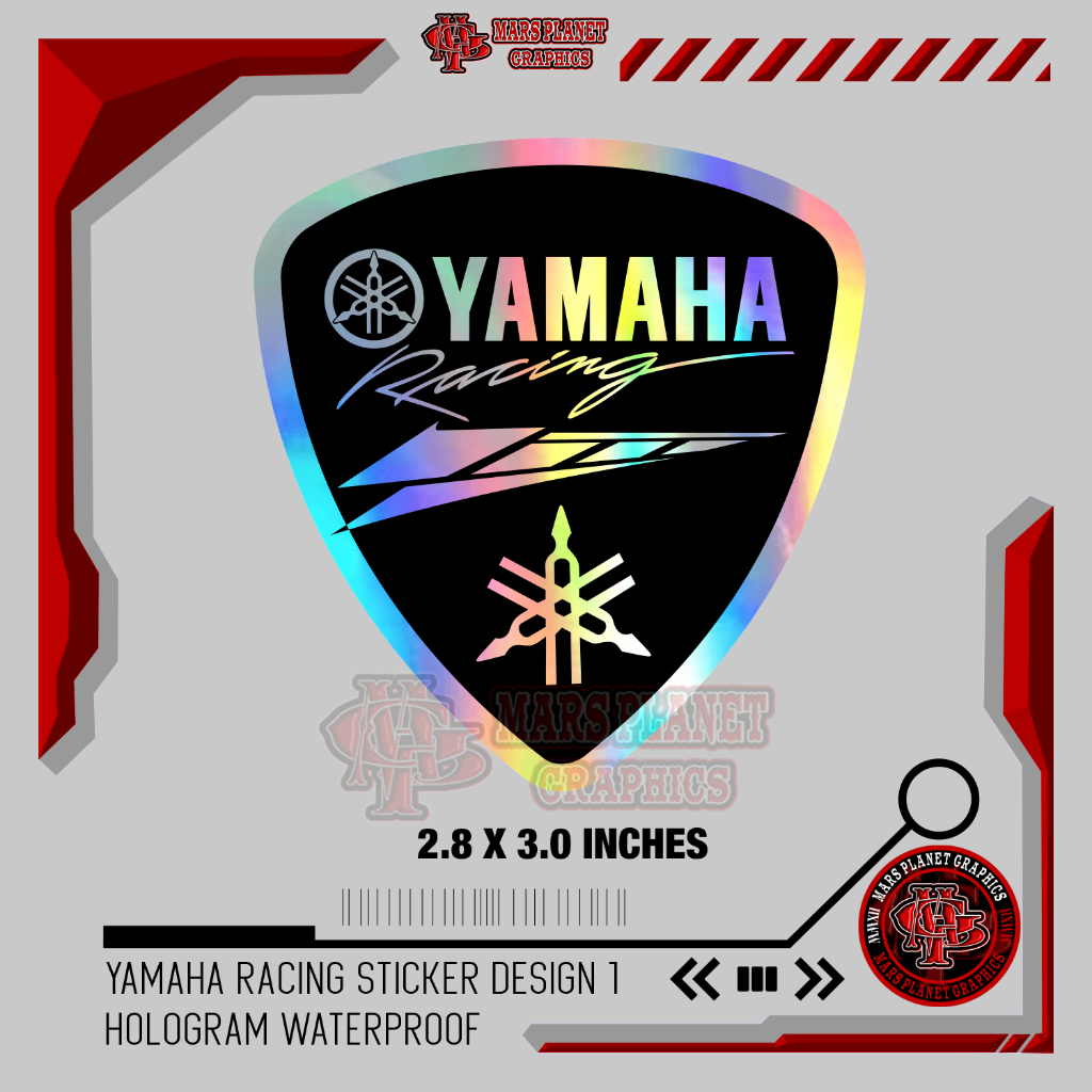 YAMAHA RACING STICKER DECAL MOTORCYCLE EMBLEM | Shopee Philippines