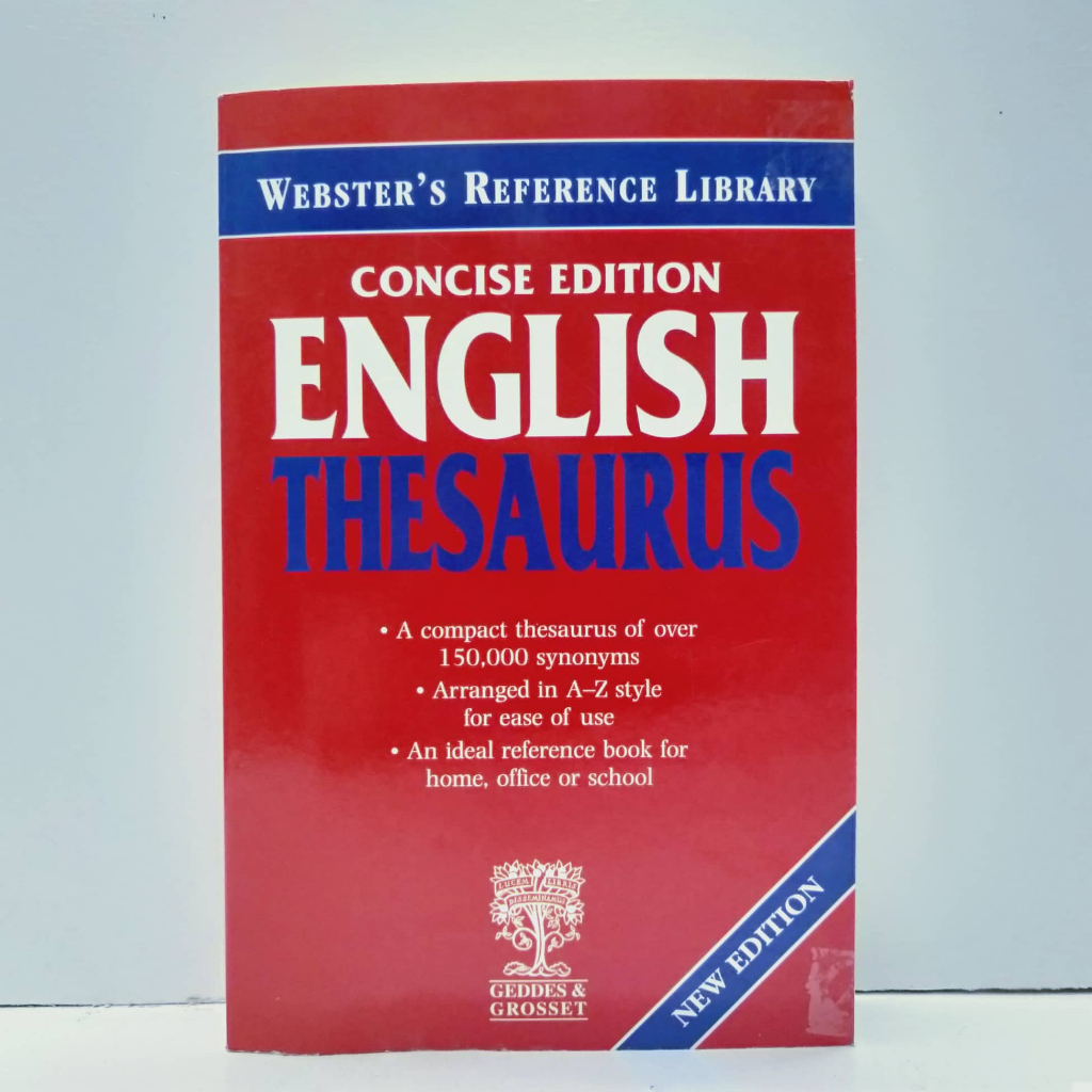 WEBSTER'S ENGLISH THESAURUS : Concise Edition (SOFTCOVER) BY anon ...