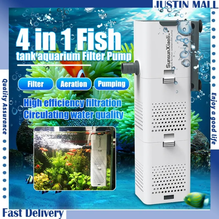 Image showcasing Aquarium Aquarium 4 in 1 filter Goldfish Oxygen inside pump Aquarium ...