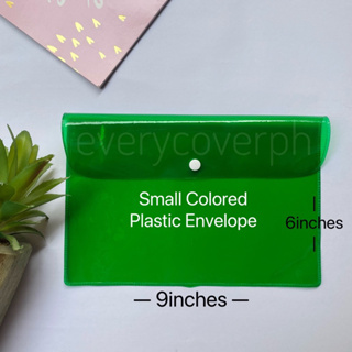 Small Plastic Envelope Colored Transparent (No.10 Hard) 9”x6