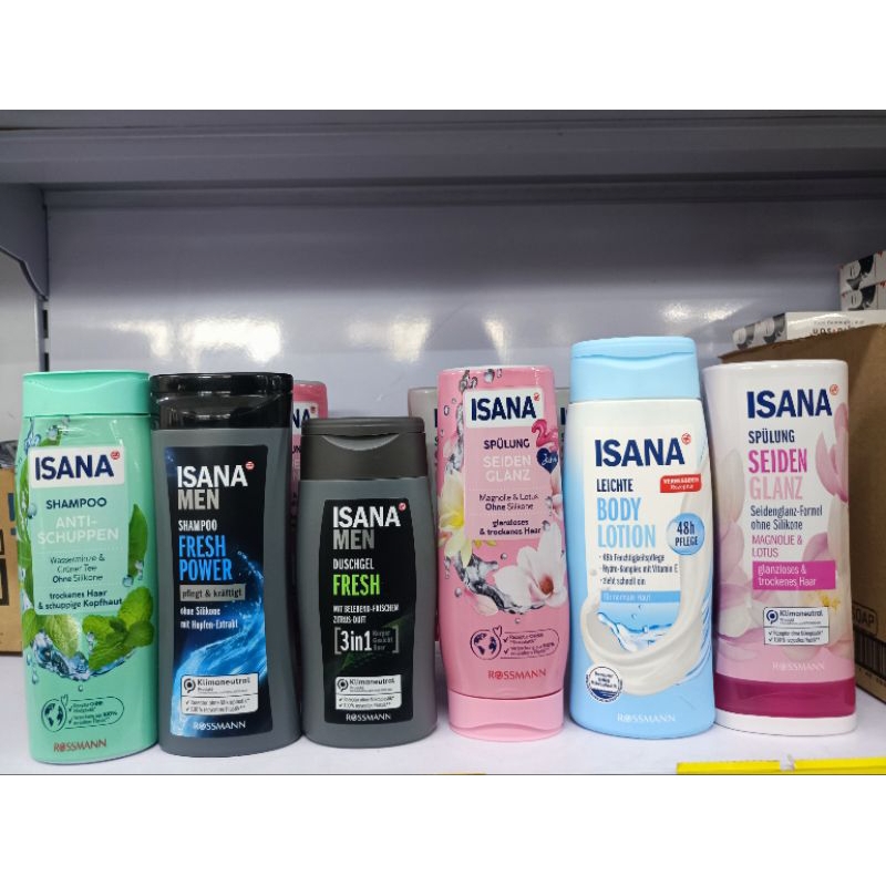 ISANA Products Shampoo Conditioner Body Lotion Body Wash