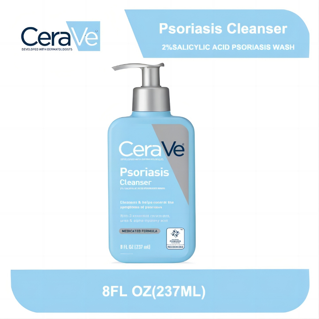 CeraVe Psoriasis Cleanser Moisturizing Cream with 2 Salicylic Acid Dry