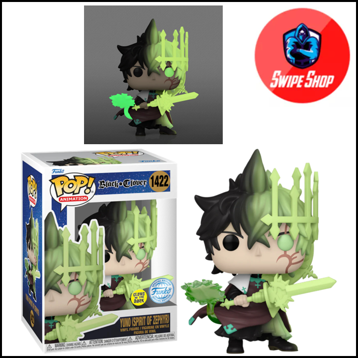 Pop! Animation: Black Clover - Yuno Spirit Of Zephyr (Glow-in-The-Dark) PX Edizione Limitata