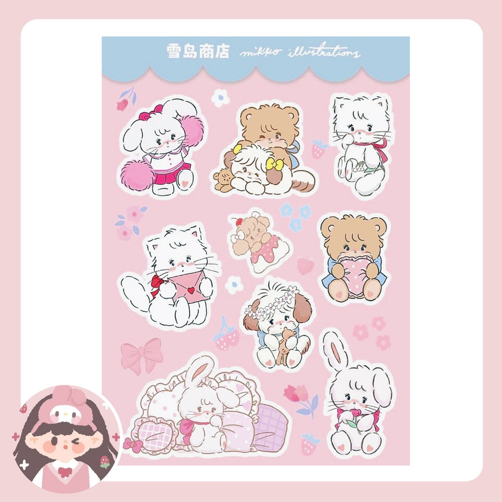 1pc Mikko Sanrio Sticker Sheet | Shopee Philippines