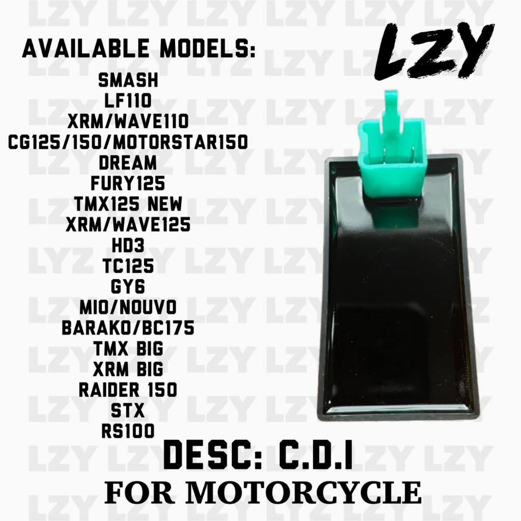 Lzy Motorcycle Cdi Unit Mio Xrm Tmx Wave Rs Smash Lf Fury Gy Barako Raider Stx Dream