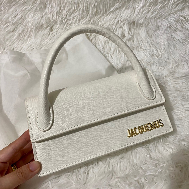 pre loved white jacquemus sling bag with top handle Shopee Philippines