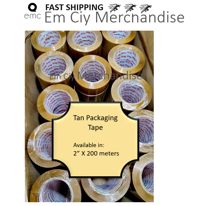 [1 pc] Tan Packaging Tape 100m and 200m | Shopee Philippines