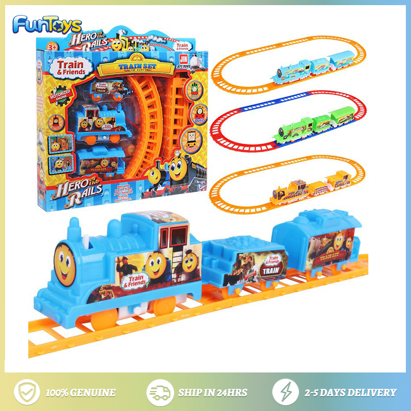 Interactive Train Toy Set for Toddlers – 4 Car Train with Spinning Action, Flashing Lights, and Realistic Sounds