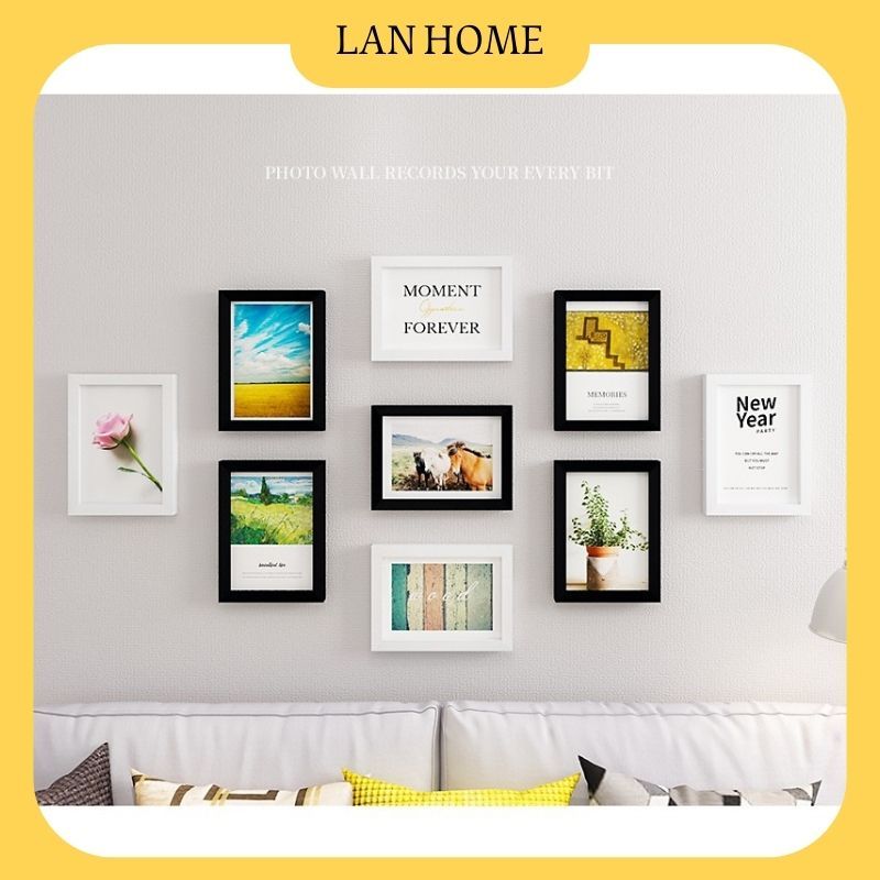 Picture Frame 9 Pcs 7 Inch Photo Frame For Wall Decor Black and White ...