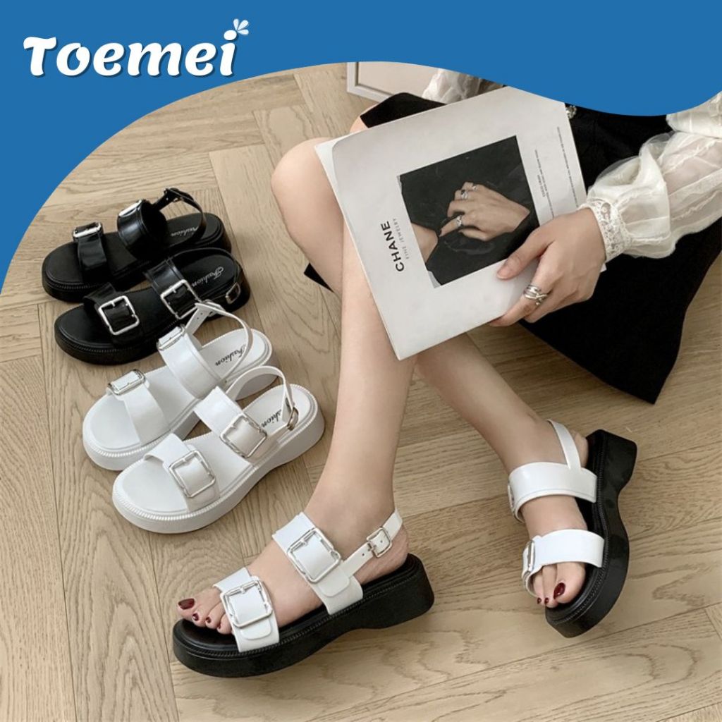 Two strap best sale platform sandals