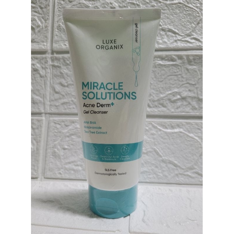 Luxe Organix Miracle Solution Acne Derm Gel Cleanser 150g Shopee Philippines