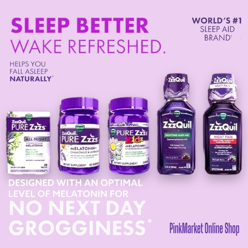 VICKS ZzzQuil PURE Zzzs Melatonin for ADULT, KIDS and CHILDREN