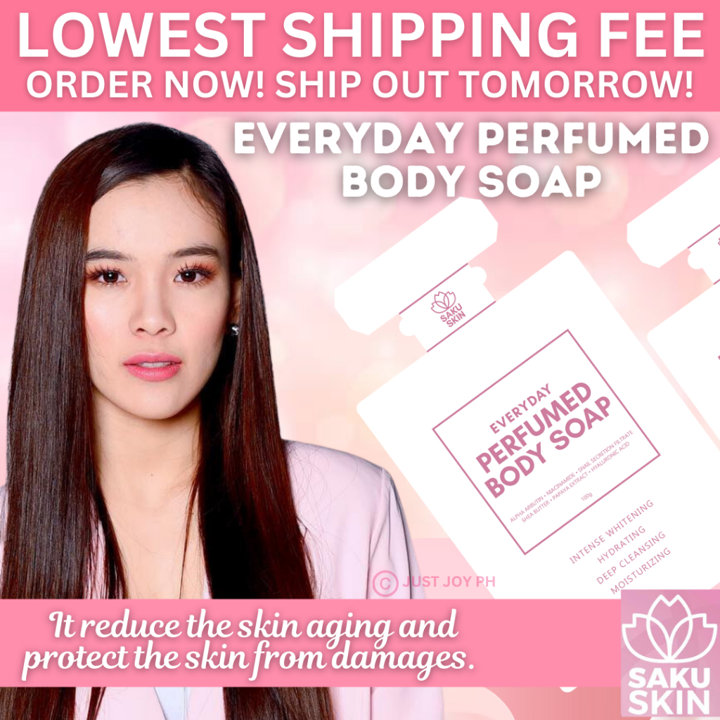 Saku Skin Body Soap 100g Niacinamide Hyaluronic Whitening Power