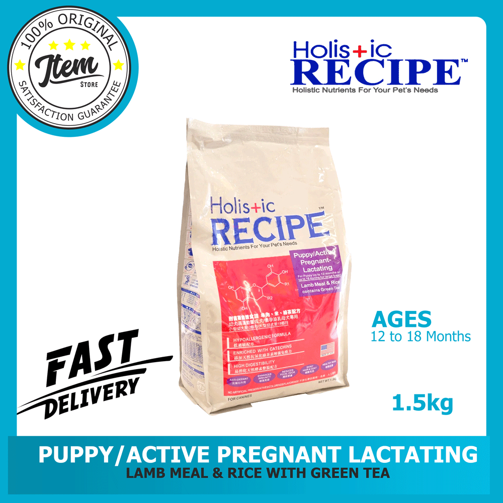 HOLISTIC RECIPE PUPPY/ACTIVE PREGNANT LACTATING LAMB MEAL & RICE WITH
