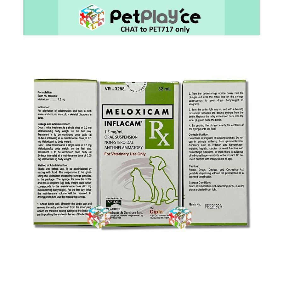 Inflacam Meloxicam 1.5mg/ml 32ml NonSteroidal AntiInflammatory for