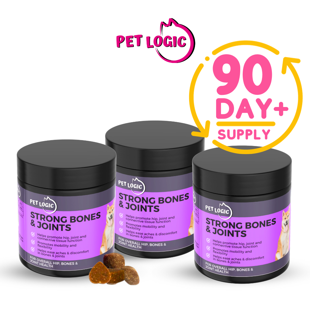 Pet Logic Strong Bones & Joints Dog & Cat Treats Supplement 3 X