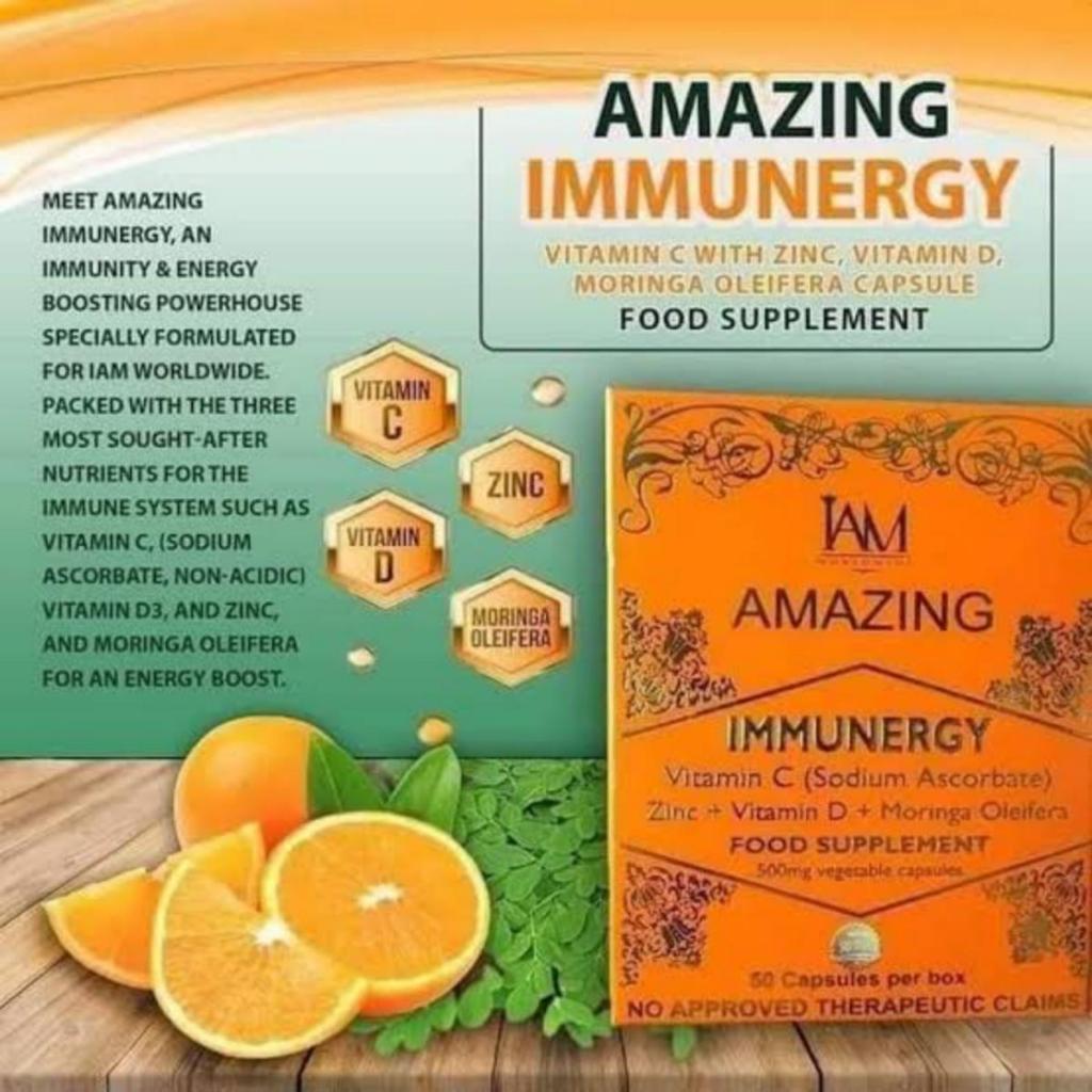 IAM Amazing Barley Immunergy VITAMIN+C 50 capsules Pure Organic